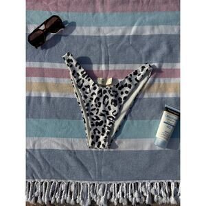 Aerie Cheekier Bikini Bottom Leopard Print Swimwear Size M NWT High Leg Trendy